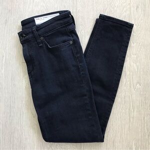 Rag & Bone Cate Mid-Rise Skinny Jeans - Oxford Dark Blue